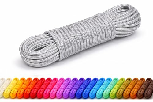 KBBB Cordón de goma redondo de 1 mm, 2 mm, 2,5 mm, 3 mm, 4 mm, 5 mm, cuerda de goma elástica, para manualidades, larga 5 m, 4 m, 3 m, 2 m, 32 colores