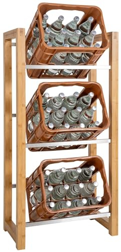 CLP Scaffale per Casse di Bevande Robin I Scaffale per Casse di Bevande standardizzate, Colore:Natura, Dimensione: