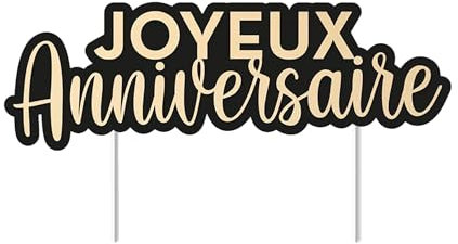 THE REPLICANT Accessoire de Fête/Top Gâteau Joyeux Anniversaire Happy Party/Dimensions : 17 x 13 cm