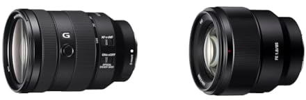 Sony FE 24-105mm f/4 G OSS | Vollformat, Standardzoomobjektiv (SEL24105G) & SEL-85F18 Porträt Objektiv