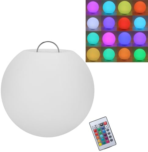 Topyond RGBW LED-Kugellampe, 16 Farben, Ferngesteuertes Nachtlicht Für Pool, Wasserdichte Tischlampe Mit USB-Aufladung, Dekorative Beleuchtung Für Hof, Rasen Und Schwimmbad