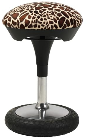 TOPSTAR Sitness 20 Animal Collection - Sgabello ergonomico da lavoro girevole, con effetto oscillante, giraffa