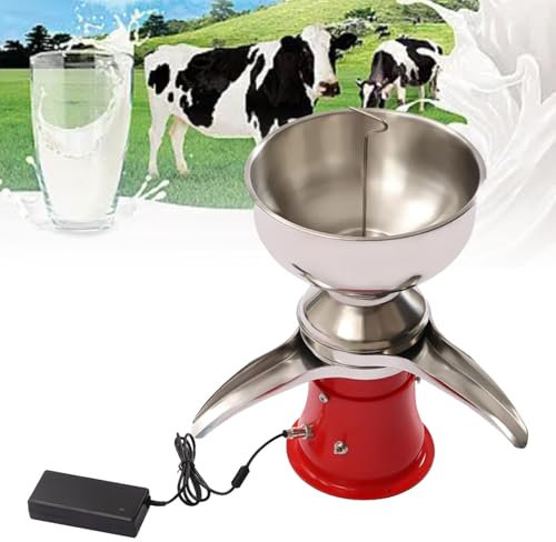Separatore elettrico per panna fresca, separatore per burro e panna da 50 l/h, centrifuga per panna professionale, grande capacità da 5 l, adatto per allevamenti, pasticcerie e uso domestico