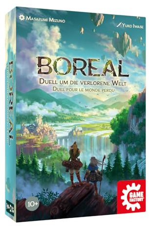 Game Factory 646081 Boreal, Duell um die verlorene Welt, Kartenspiel für Erwachsene und Kinder ab 10 Jahren, Brettspiel für 2 Personen