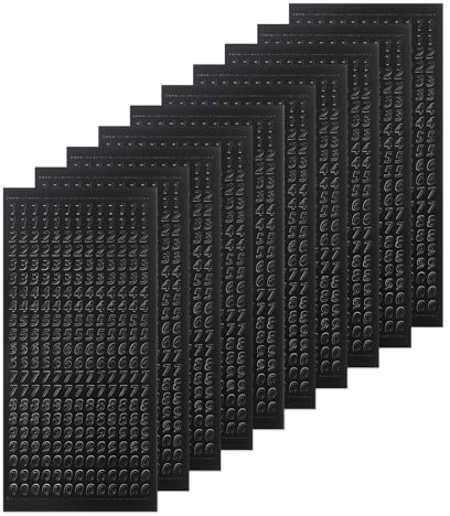 QUARKZMAN 10 Blatt 3D Nagelsticker Ketten Linie French Tip, Selbstklebende Nail Art Sticker, Nagel Aufkleber, Nageldesign Zubehör, Handyhüllen DIY Dekorationen (Schwarz, 273 Stück)