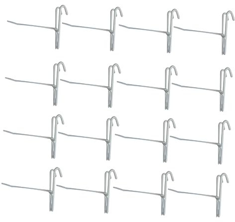 Levemolo 20pcs Metal Hooks Small Hooks for Supermarket Display Clothes Prop for Washing Line