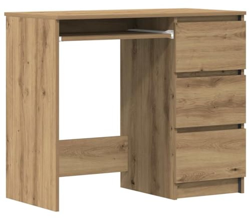 vidaXL Escritorio de Madera de ingeniería Roble Artisan 90x45x76 cm