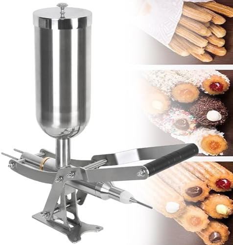 LYFDPN Macchine per riempire Ciambelle manuali Churro FillerMachine in Acciaio Inossidabile Macchine per Ciambelle per Ristorante di Cucina