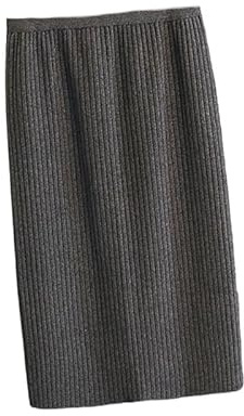 Gonne Lavorate A Maglia da Donna - Gonna Lunga da Donna in Maglia Calda E Spessa, Autunno Inverno, Elastica, Sottile, per Ufficio, Feste, Moda, Classico, Streetwear, Grigio, XXL