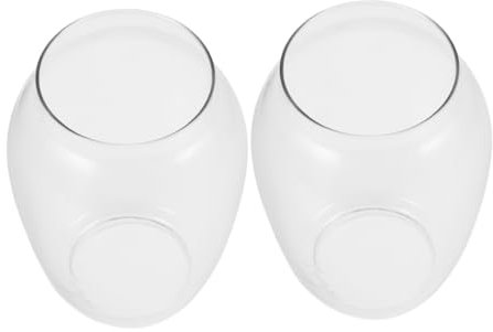 JECOMPRIS 2pièces Abat-Jour Verre Clair De Remplacement pour Lampe à Pétrole Vintage Style Rétro pour Éclairage Extérieur Et Camping Lot Facile à Installer