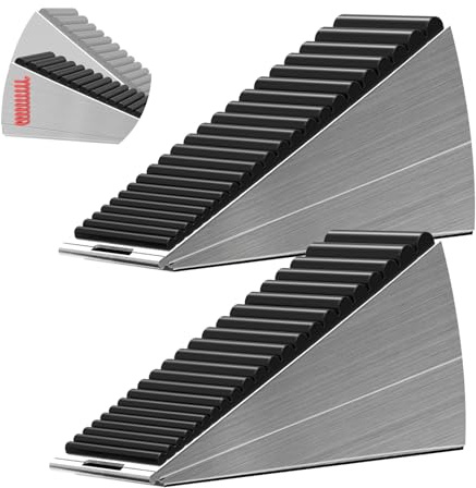 2 Stück Türstopper Gummi, 7,6cm Komprimierbar Einstellbare Federbelastung Türkeil Für Boden Anti-Skid, Heavy Duty Stop Keil extra großer Innenräume im Freien für Zuhause, Büro, Hotel, kinderzimmer
