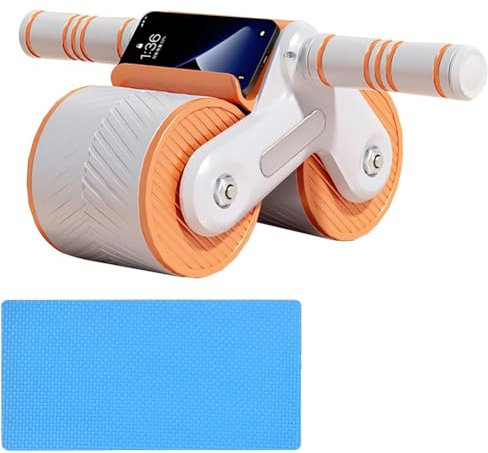 GXGSDM Ab Roller, Ab Roller Wheel, Home Abdominal Fitness, Portable Exercise Equipment, Built-in Springs That Can Withstand 220 Pounds Of Weight, Silent Rebound Design(Orange)