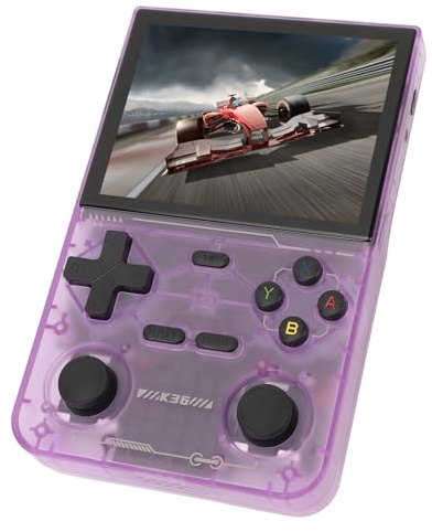 VGEBY Handheld-Spielekonsole mit 3,5-Zoll-Bildschirm, Dual-Joystick, 3500-mAh-Player für Gaming-Fans (PURPLE)