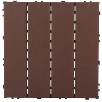 Lot de 45 Dalles de Terrasse Emboîtables en Grain de Bois – 30 X 30 CM, Faciles à Installer pour Piscine, Balcon et Jardin – PVC Durable,Marron,18PCS