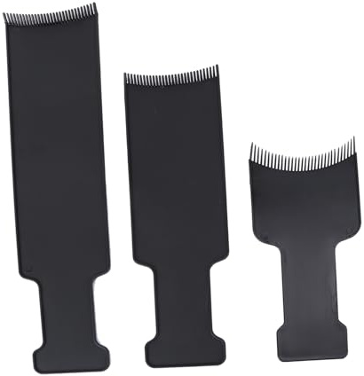 DECOMELODY Peigne à Coloration Pour Cheveux Lot De 3 Pièces Grands, Moyens Et Petits, Noir, Outil De Teinture Pour Salon Professionnel Et Usage Domestique