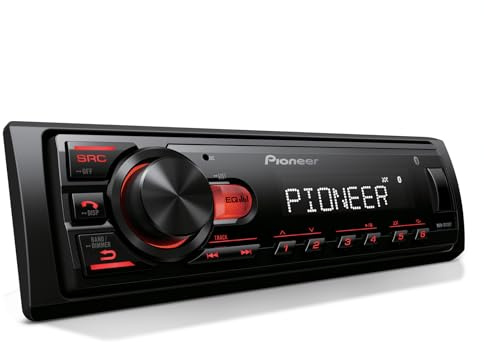 Pioneer MVH-S110BT 1-Din Digital Media Receiver Car Stereo – Bluetooth, USB Input, 50W x 4 Output, AM/FM Radio, iPhone & Android Compatible, Front & SW (Mono) RCA Output