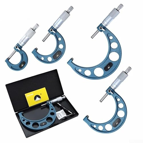 Micrometro esterno da 0 a 2,5 cm con asta di calibrazione, strumento di misurazione meccanica per professionisti (0-100 mm)
