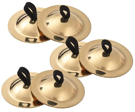 6 platillos de cobre para danza del vientre, instrumentos musicales, accesorios para fiestas