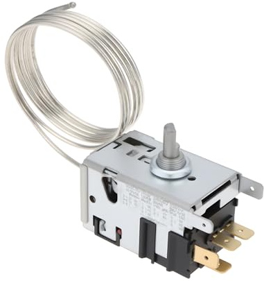 VGOL 1 Pieza Termostato de Frigorífico 077B3642 Capilar 6,3 mm Compatible con Danfoss Frigoríficos