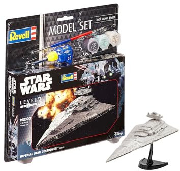 Revell 63609 Model Set Imperial Star Destroyer 1:12300 Scale Unbuilt/Unpainted Plastic Model Kit with Accessories