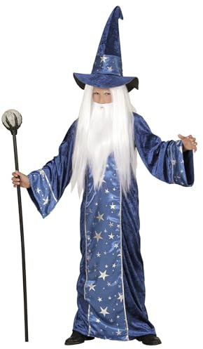 Widmann - Barnkostym trollkarl, magiker, maskeraddräkter, karneval, temafest