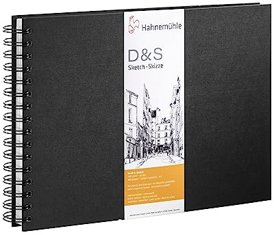 Skizzenbuch D&S schwarz 140g/m?, DIN A5 quer, 80Blatt
