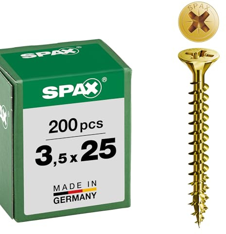 Spax – Universal Screw Countersunk Head Phillips Z 4Cut Full Thread Galvanized Passivated A2L – 1081020350123, 1081020350253