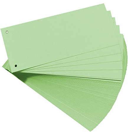 Original Falken 100er Pack Premium Karton-Trennstreifen. Made in Germany. 10,5 x 24 cm grün Trennlaschen Trennblätter Ordner Register Blauer Engel | Made in Germany Trennblätter Trennlaschen Ordner Register Kalender Blauer Engel