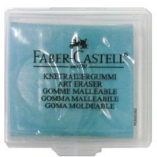 Knetgummi Radierer, Faber Castell in Rot, Gelb oder Blau, sortiert. (türkis)