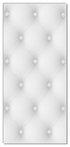 Wallario Selbstklebende Türtapete Weiße Ledertür - Türposter 93 x 205 cm Abwischbar, rückstandsfrei zu entfernen