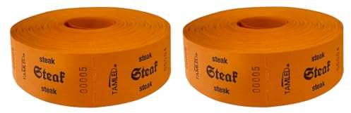 TAMLED Bonrolle STEAK 2x 1000 Abrisse perforiert fortlaufend nummeriert