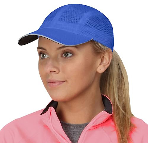 TrailHeads Race Day Performance Running Hat | The Lightweight, Quick Dry, Sport Cap for Women - Cool Blue