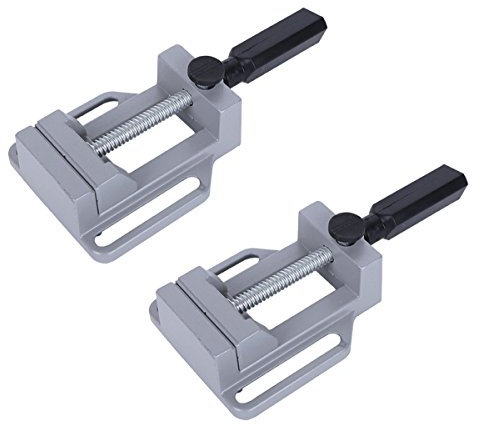 Set of 2 NUZAMAS Aluminum Table Flat Vise 68mm Jaw Press Engraving Bench Clamp Electric Drilling Polishing Work Table Vices Tool