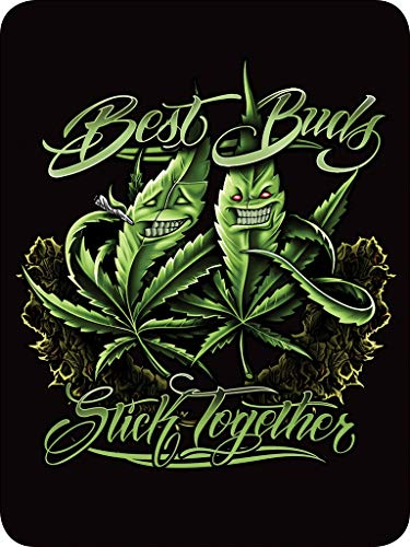 Regal Comfort Best Buds Stick Together Pot Leaf Throw Blanket 45 x 60