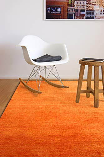 floor factory Gabbeh Teppich Karma orange Terracotta 200x290 cm - handgefertigt aus 100% Schurwolle