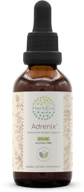 Adrenix B60 Alcohol-Free Extract Tincture, Borage Flower and Herb,Burdock Root,Licorice Root,Stinging Nettle Root, Alfalfa Leaf and Seed, Wild Yam Root. Endocrine System Support 2 Fl Oz