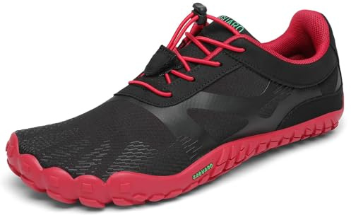 SAGUARO Unisex barfotaskor utomhus tåskor snabbtorkande traillöparskor EU 36–48, Rot A Mi, 39 EU