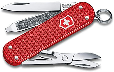 Victorinox, Classic SD Alox, Coltellino Svizzero, Originale, Multiuso, Campeggio, 5 Funzioni, Lama, piccola, Lima per unghie