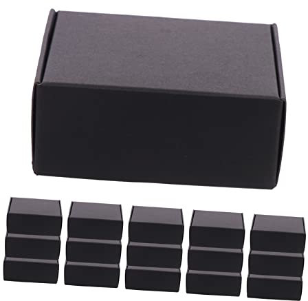 KICHOUSE 20stücke Schwarze Versandpapier-boxen Aus Stabilem Karton Vielseitig Für Umzug Versand Und Aufbewahrung Komprimierbar Anti-fallfest Praktisches Für Sicheren Versand Kleiner Gegenst