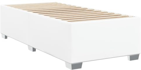 vidaXL Bettgestell Weiß 90x200 cm Kunstleder