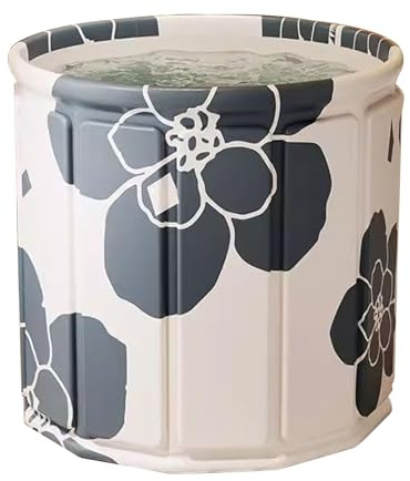 haiyusm Baignoire Pliable Portable Adulte Baignoire de Douche Baignoire de Trempage Ice Bath Bain Chaud Bain Glacé Spa Bain Froid pour petite salle de bain (Black,80cm)
