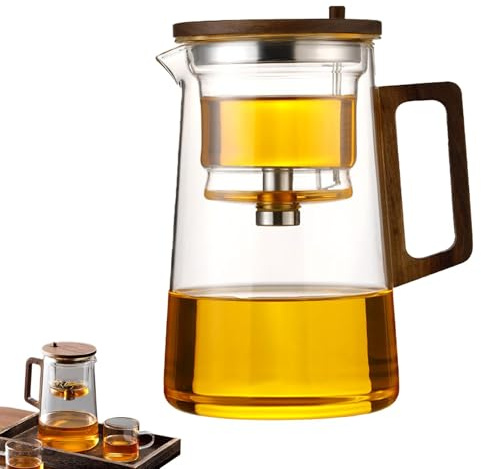 Contenitore Per Tè In Vetro - Bollitore Per Tè In Vetro, Teiera In Vetro Con Infusore Rimovibile | Vetro Con Separatore D'acqua Set Per Tè Con Foglie In E Foglie Sfuse