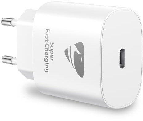 Aioneus Cargador USB C 20W Cargador iPhone Carga Rápido, PD 3.0 USBC Enchufe Pared Adaptador Tipo C Cabezal para iPhone 17 16 15 14 13 12 11 Pro MAX XR XS 8 7, iPad, Samsung