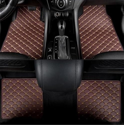 HRDSFRC 4pcs Auto Bodenmatte Fußmatten für Peugeot 508 SW 2010 2011 2012 2013 2014, Universal Allwetter Fußmatten Autoteppich Matte Fahrermatte Wasserdicht und rutschfest,C Coffee