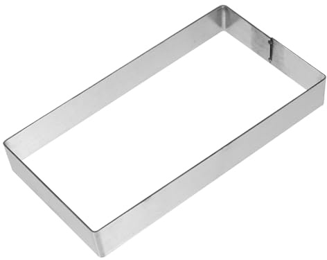 CONGARTENO Moule à Gâteau Acier Inoxydable Cadre à Pâtisserie Rectangle Pour Mousse Outils De Cuisson Réutilisables Pour Desserts Et De Hauteur