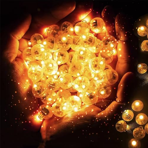 YOUYIKE 100 luces para globos, mini redondas, accesorios para fiestas de cumpleaños, bolas de Navidad, bodas, decoración de mesa, regalos de invitados, bola luminosa para bebidas, globos LED