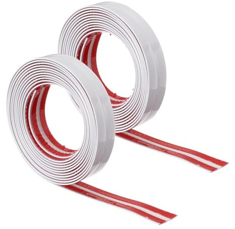 QUARKZMAN 2 piezas de Molduras de Pared 0.8 10 pies Tira de Sellado Flexible Pelar y Pegar Protector de Esquina de Pared Autoadhesivo Tira de Moldura de Pared Nook Techo, Blanco
