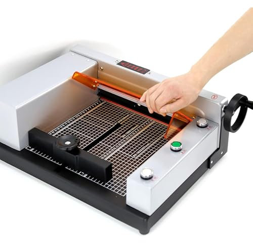 RoyceBee Elektrischer Papierschneider, Schnittbreite 0–300 mm, Elektrischer Lederschneider, Schnittstärke 40 mm, Papierschneidemaschine für den Schreibtisch und die Industrie