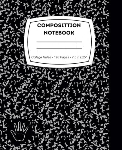 Left Handed,Collage Ruled Composition Notebook: Wide Ruled Notebook for Lefties - Marble Theme (Japanese Edition)