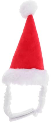 Supvox Weihnachtsmütze Für Hunde Und Haustiere Rot Aus Plüsch Mit Klettband Kopfbedeckung Für Katzen Hamster Partys Und Fotoshootings